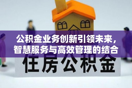 上街公积金业务创新引领未来，智慧服务与高效管理的结合