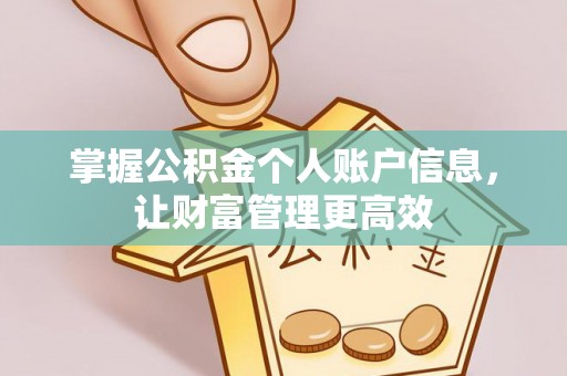 上街掌握公积金个人账户信息，让财富管理更高效