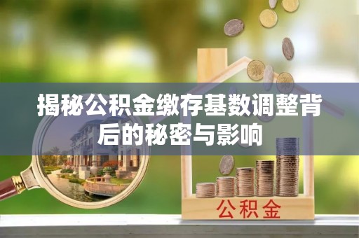 上街揭秘公积金缴存基数调整背后的秘密与影响