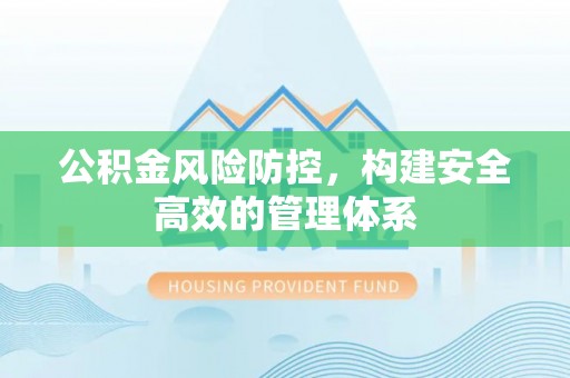 上街公积金风险防控，构建安全高效的管理体系